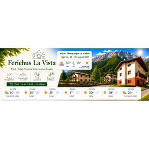 Uge 34 2027 Feriehus La Vista Monteaperta - 7 dage