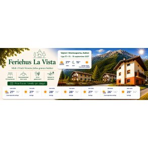 Uge 37 2027 Feriehus La Vista Monteaperta - 7 dage