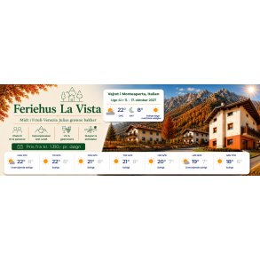 Uge 41 2027 Feriehus La Vista Monteaperta - 7 dage