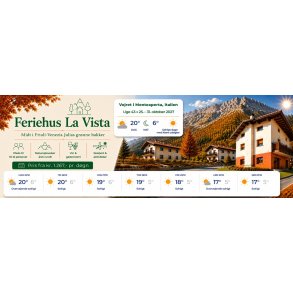 Uge 43 2027 Feriehus La Vista Monteaperta - 7 dage
