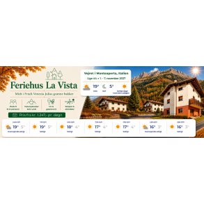 Uge 44 2027 Feriehus La Vista Monteaperta - 7 dage