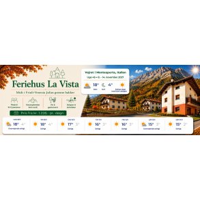 Uge 45 2027 Feriehus La Vista Monteaperta - 7 dage