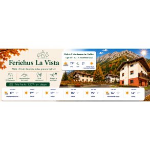 Uge 46 2027 Feriehus La Vista Monteaperta - 7 dage