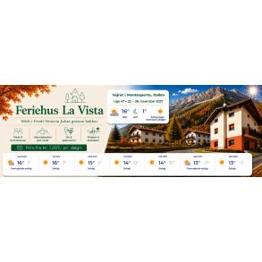 Uge 47 2027 Feriehus La Vista Monteaperta - 7 dage