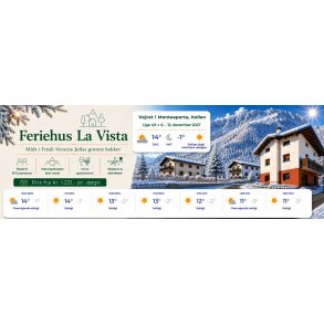 Uge 49 2027 Feriehus La Vista Monteaperta - 7 dage