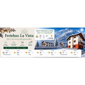 Uge 50 2027 Feriehus La Vista Monteaperta - 7 dage