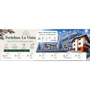 Uge 51 2027 Feriehus La Vista Monteaperta - 7 dage