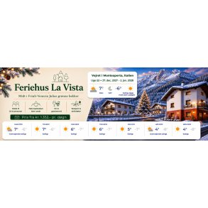 Uge 52 2027 Feriehus La Vista Monteaperta - 7 dage